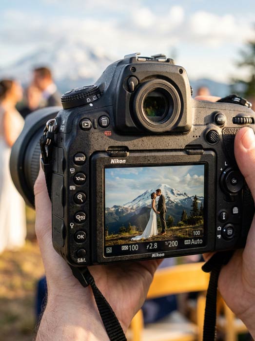 Photographer at work in the North Cascades