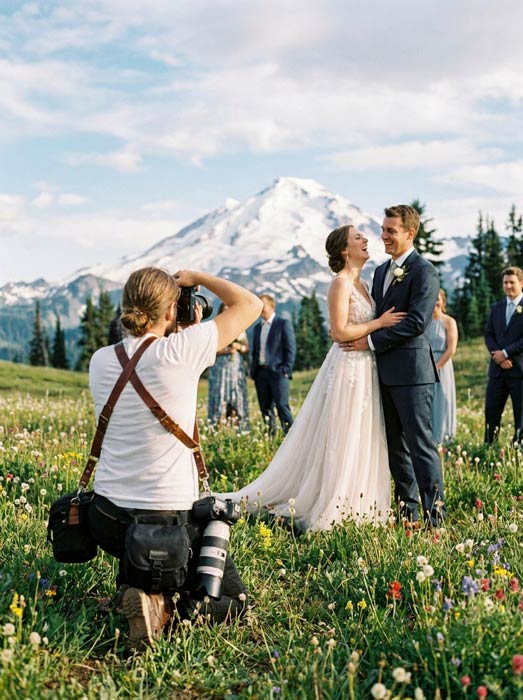 Mountain wedding photography at Artist Point